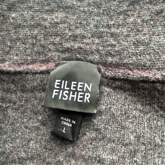 Eileen Fisher mohair wool cardigan sweater women’s size L - Picture 6 of 6